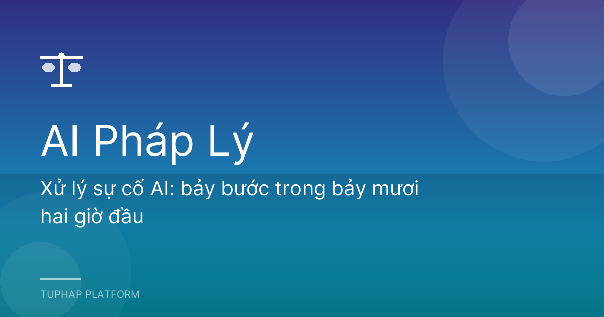 Xử lý sự cố AI: bảy bước trong bảy mươi hai giờ đầu